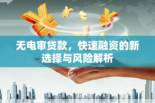 仁和无电审贷款，快速融资的新选择与风险解析