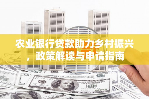 仁和农业银行贷款助力乡村振兴，政策解读与申请指南