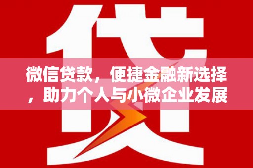 仁和微信贷款，便捷金融新选择，助力个人与小微企业发展