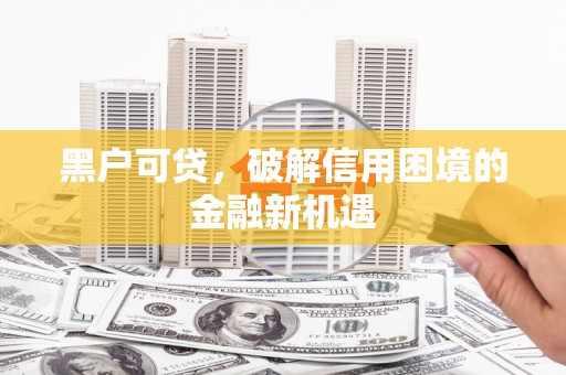 仁和黑户可贷，破解信用困境的金融新机遇