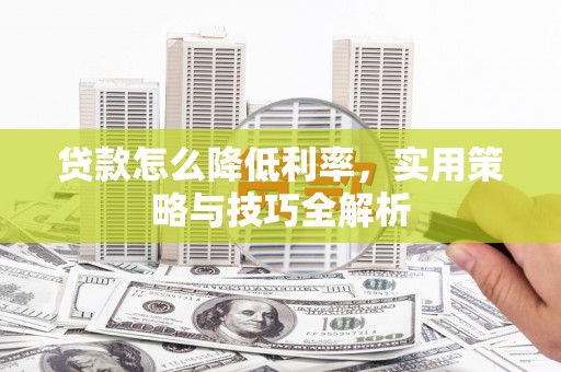 仁和贷款怎么降低利率，实用策略与技巧全解析